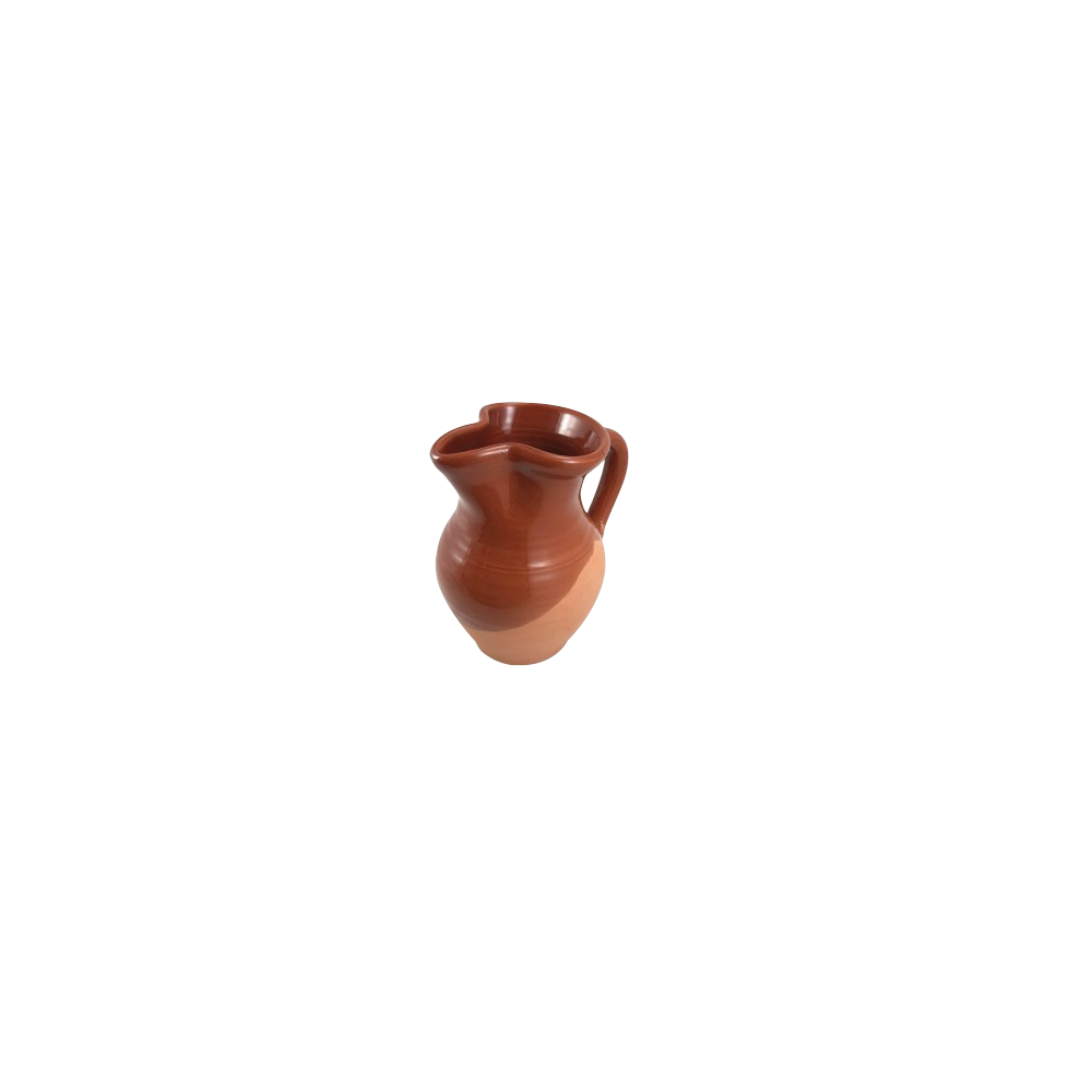 Brocca in terracotta semi smaltata cm.15